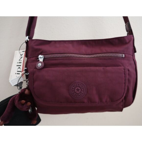 Kipling KIB7V9-1EJ Women's O/S Dark Plum/Black Syro Set Crossbody Bag - Picture 13 of 16